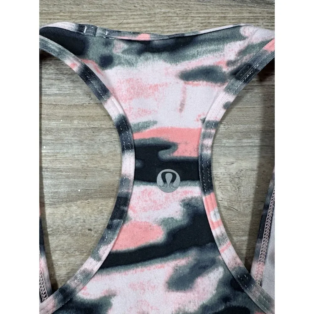 Lululemon Tank Top -‎ Cool Racerback (CRB), Size 2 - Pink Camo - Picture 4 of 6